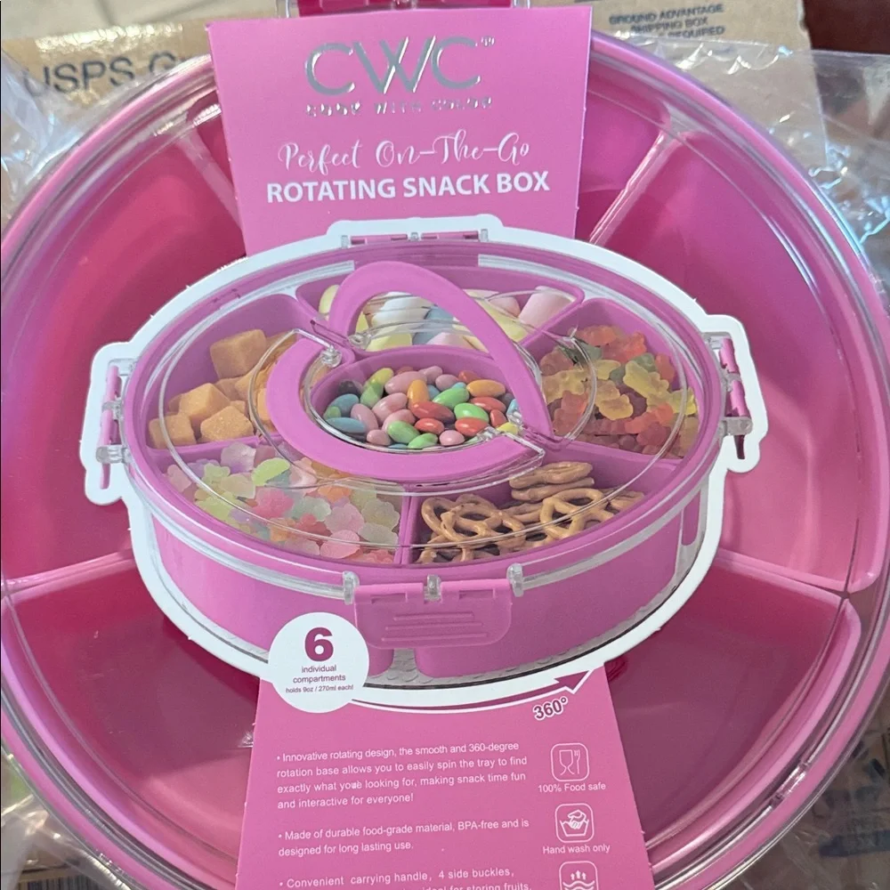 CWC Pink Rotating Snack Box